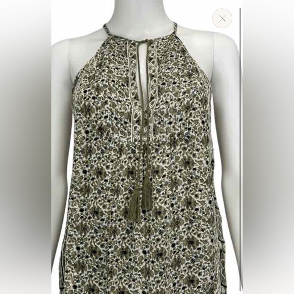 Joie 100% silk paisley tank with tassels Sz S #0169